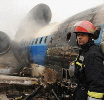 Ту-154 загорелся при посадке - более 40 человек пострадали