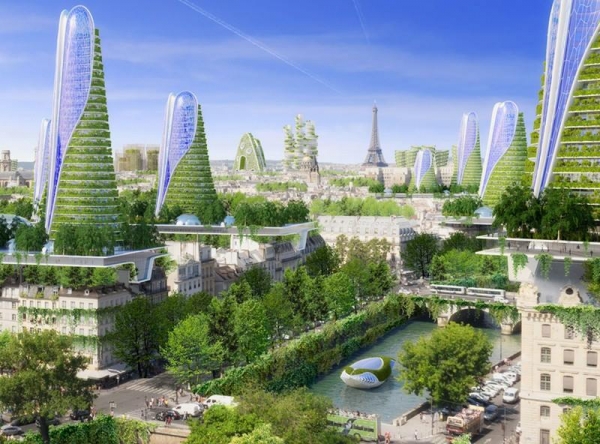 Vincent Callebaut видение Парижа как «Умный город» в 2050 году